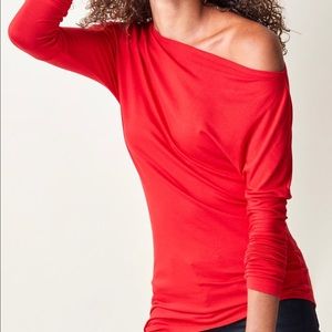 Red slouchy top